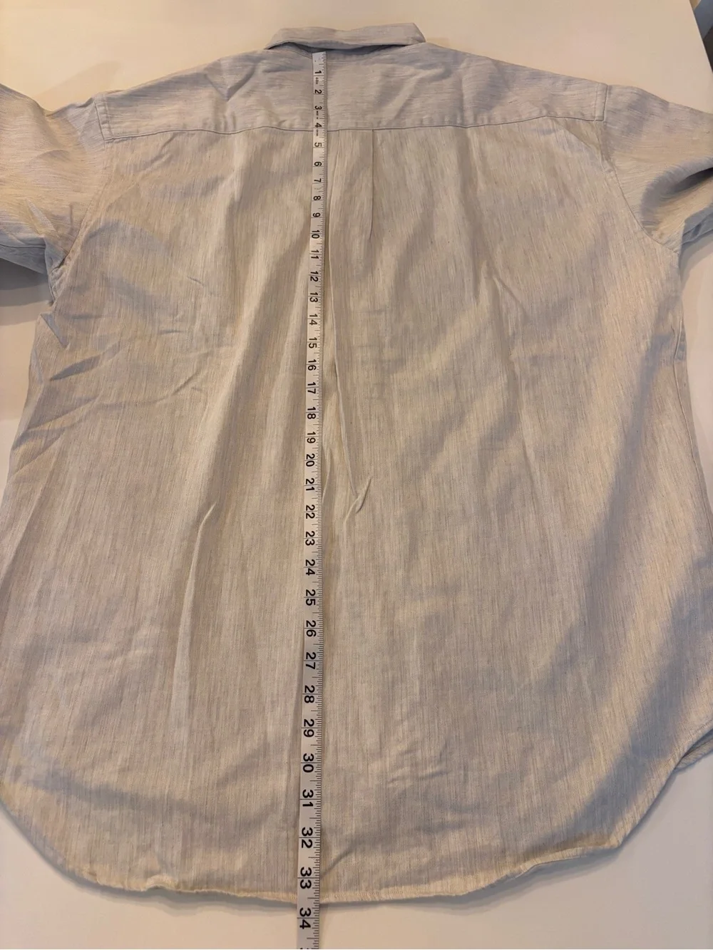 Banana Republic Men's Button Up Shirt, XL, Oatmeal&Gray